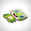 MiMa Popp Figur Frosch Fridolin liegend